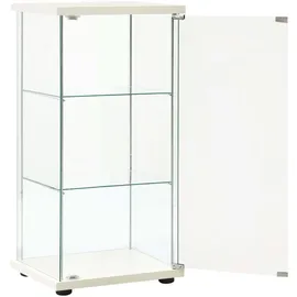 vidaXL Vitrine Hartglas Weiß