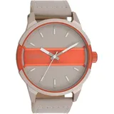 Oozoo Quarzuhr C11230 Beige-Orange Lederband Beige 48 mm