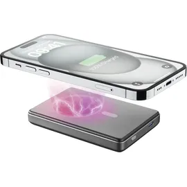 Cellular Line Cellularline MagSafe Wireless Power Bank MAG LITE 10000 mAh Powerbank USB Typ-C kabelloses Laden Grau