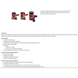 Johnson Pump Bilgenpumpe L4000 12V Rot/Schwarz