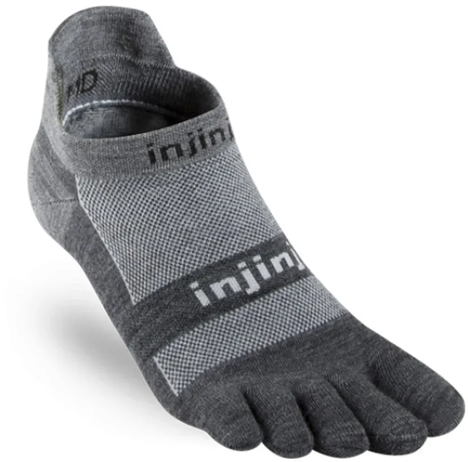 Injinji Unisex Run Lightweight No Show grau