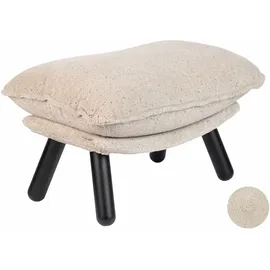 ZUIVER Lazy Sack Einzelsessel Polyester 80 x 80 x 80 cm Beige mit Hocker
