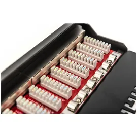 Digitus CAT 6A Patch Panel, geschirmt, 12-Port, 1HE, 10", schwarz