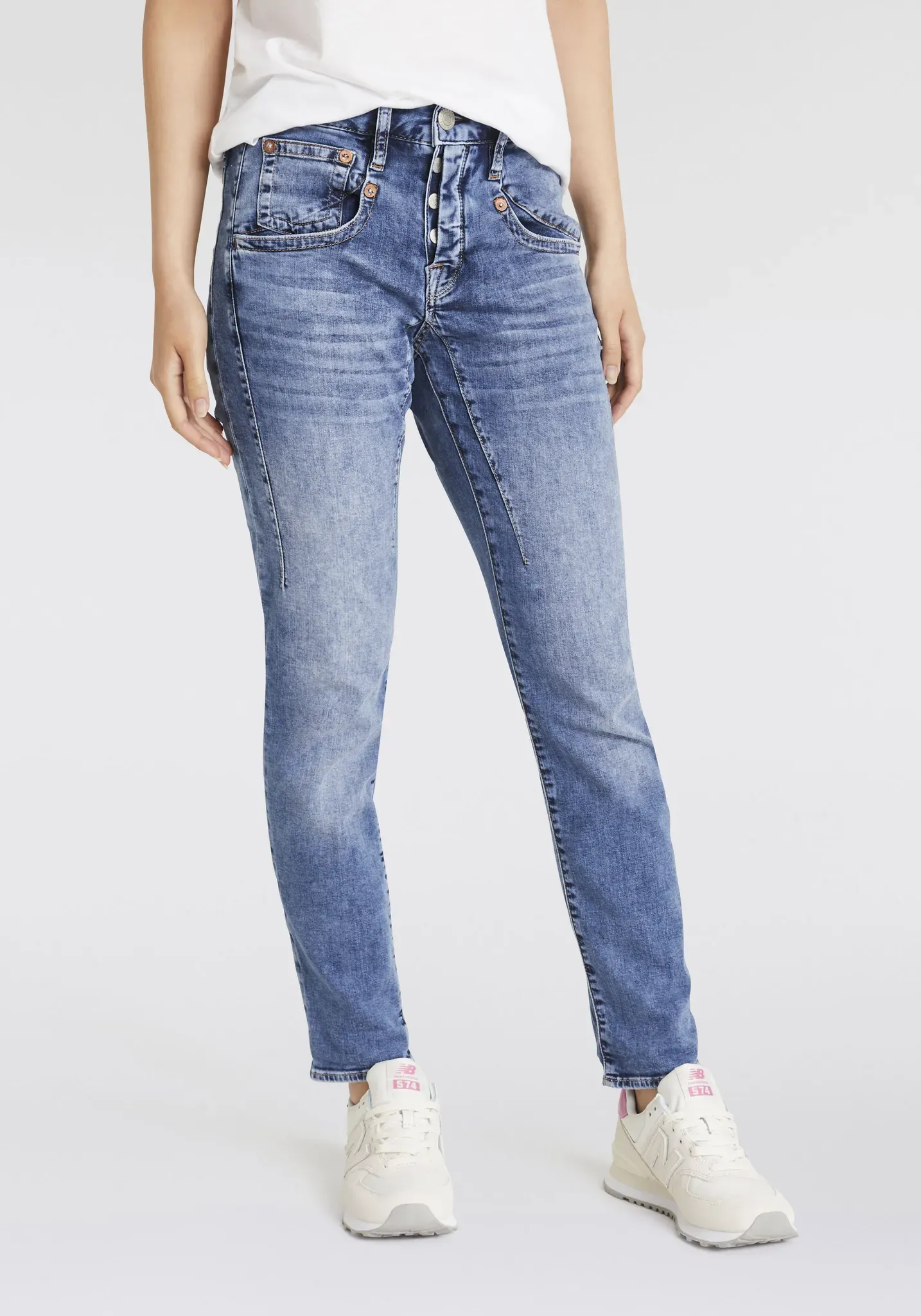 Herrlicher 5-Pocket-Jeans »Shyra Cropped Light Denim« Herrlicher aquarius 32