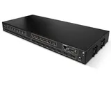 Lindy 38334 AV-Matrix-Umschalter, 3840 x 2160 Pixel, 18 Gbit/s, DTS, LPCM, Schwarz,