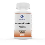 Enkra Health Kurkuma Extrakt + Piperin Kapseln - 180 Kapseln - 400 mg Curcumin - Vegan & ohne Füllstoffe - Hochdosiert