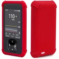 Dexcom-G7-Hülle-Silikon, Stoßfeste Dexcom G7 Receiver Hülle mit Airtag zum Schutz Ihres G7 Lesegerät Tasche Case Empfängers, Dexcom G7 Gerät Schutzhülle von YOUSHARES (Rot)