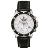 Swiss Alpine Military Herren Uhr Chronograph Analog Quarz 7022.9532SAM Leder