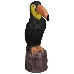Relaxdays Gartenfigur Vogel Braun,Gelb,Schwarz
