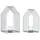 Marrakesch Orient & Mediterran Interior 2er Set Skandinavische Deko Windlicht Teelichthalter Carlon Grau