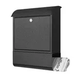 Heibi Briefkasten mit abgerundetem Zeitungsfach grafitgrau