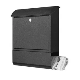 Heibi Briefkasten mit abgerundetem Zeitungsfach grafitgrau