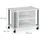 Relaxdays TV Tisch Lowboard 45 x 60 x 40 cm Weiß/Silber Holzwerkstoff