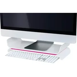 Leitz Ergo WOW Monitorständer verstellbar Pink/Weiß