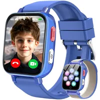 4G Smartwatch für Kinder GPS, Kinder Watch Uhr Telefon mit Videoanruf und Voice Chat, WiFi, SOS, Schrittzähler, Wecker, Spiele, Kindergeschenke Armbanduhr Uhr für Mädchen Jungen ab 4, Blau