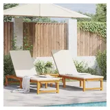 vidaXL Sonnenliege 202 x 53 x 89 cm Braun