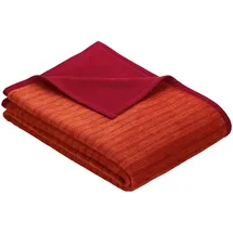 IBENA Fano Kuscheldecke 100 x 150 cm rot/orange