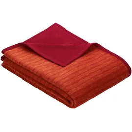 IBENA Fano Kuscheldecke 100 x 150 cm rot/orange