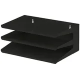 Proregal Aktenregal Metall 38x16x25 cm schwarz