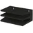 Proregal Sortierregal aus Metall mit 3 Fächern HxBxT 16x38x25cm | Bis DIN A4-Format Schwarz