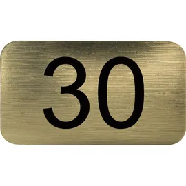 N/H Hausnummerntafel Type 30 35 x 20 mm Gold Metallic