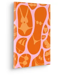 Leinwandbild KOMAR "Bikinis - Größe 30 x 40 cm", orange (farbe bild(er): orange, gelb, rosa), B:30cm, Papier, Holz, Bilder, Keilrahmenbild mi Echtholzrahmen