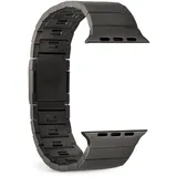 PURO TITAN Edelstahl Apple Watch Armband 42/44/45/49mm - Schwarz