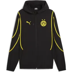 Borussia Dortmund Gewebte Aufwärmjacke Herren PUMA Black Faster Yellow XS