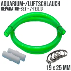 Reparatur Set PVC Luft- / Auariumschlauch grün-transparent Verlängerung 19 x 25 ...