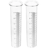 Alasum Regenmesser Ersatzglas aus Glas 8,27 Zoll mit Deutlicher Skala Frostbeständig für Garten und Terrasse Messröhrchen für Außenbereich und Wetterstation