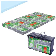 Arensberger Reisebett Matratze für Kinderbetten, Kinderreisebett 60x120 cm, 6cm Hoch, faltbar klappbar, Gelschaum, waschbarer Bezug, Tragetasche, Babybettmatratze, Babymatratze Kindermatratze, Öko-Tex