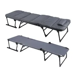 Lex 2in1 Klappliege 200 x 66 x 29 cm Grau