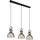 GLOBO Pendelleuchte Dorothea 3-flammig Schwarz 835 x 200 x 1200 mm