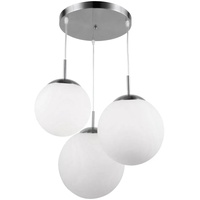 GLOBO Hängelampe Wohnzimmerleuchte Kugel Pendelleuchte Glas mit unterschiedlich großen
