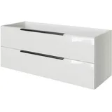 Pelipal Unterschrank für Doppel-Waschtisch Quantum 07 Schneeweiß Glanz 120 cm