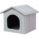 PillowPrim Hundehütte Hundehöhle Hundebett Hundehaus Katzenhöhle mittle L - 52x46 cm hellgrau