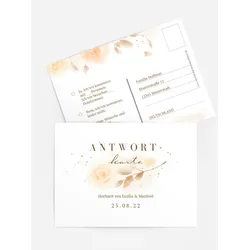 Antwortkarten Hochzeit selbst gestalten mit Spruch und Fotos im Onlinedesigner bei Meine-Kartenmanufaktur.de