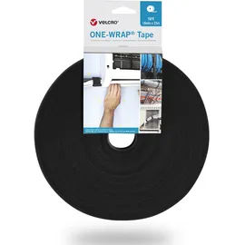 Velcro Klebeband One Wrap 10 mm x 25 m Schwarz