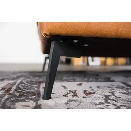 KAWOLA Sofa BLOOM Recamiere links Leder cognac - Braun