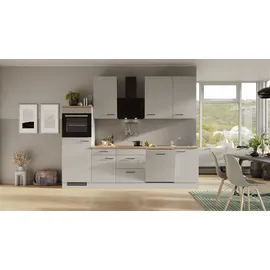 Flex-Well Küchenzeile Lund 280 cm grau