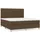 vidaXL Boxspringbett mit Matratze Dunkelbraun 180x200 cm Stoff