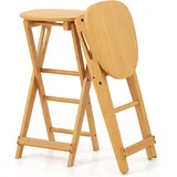 Costway Barhocker klappbar 28 x 70 x 36 cm Beige