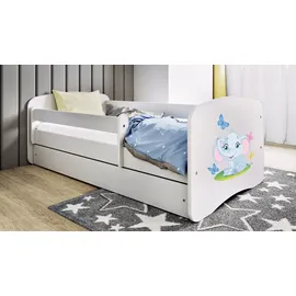 raumhirsch furniture Kinderbett Elefant 80 x 180 cm Holzwerkstoff weiß
