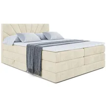 altdecor Boxspringbett Beige, Holzwerkstoff, Höhe ca. 20 cm 180x200 cm, Schlafzimmer, Betten, Boxspringbetten