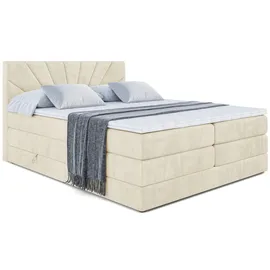 altdecor Boxspringbett Beige, Holzwerkstoff, Höhe ca. 20 cm 180x200 cm, Schlafzimmer, Betten, Boxspringbetten