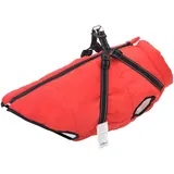 vidaXL Hundemantel mit Geschirr Wasserdicht Reflektierend Rot 6XL