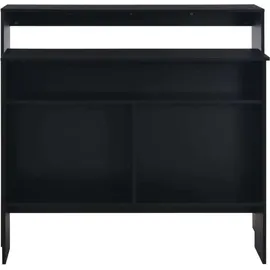 vidaXL Bartisch mit 2 Tischplatten 130 x 40 x 120 cm Schwarz