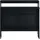 vidaXL Bartisch mit 2 Tischplatten 130 x 40 x 120 cm Schwarz