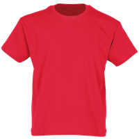 KIDS ORIGINAL T - leichtes Rundhalsausschnitt T-Shirt für Kinder in versch. Farben und Größen, rot, 116
