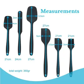 Intirilife Silikon Spatel Set 6-teilig schwarz